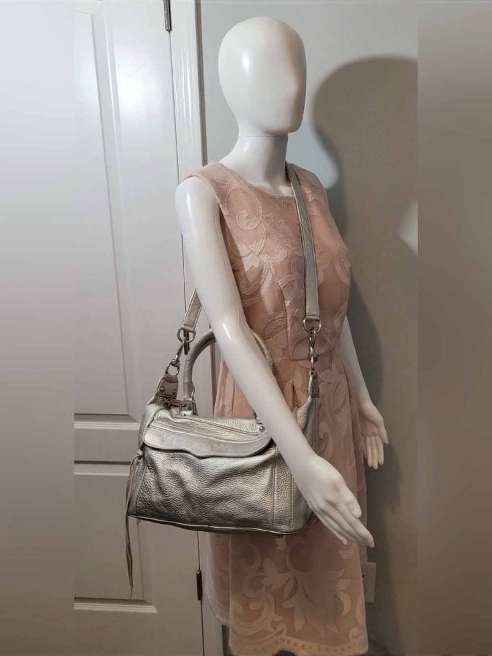 Rebecca Minkoff MBA Brown  Leather Satchel Bag Crossbody Purse - Picture 15 of 15